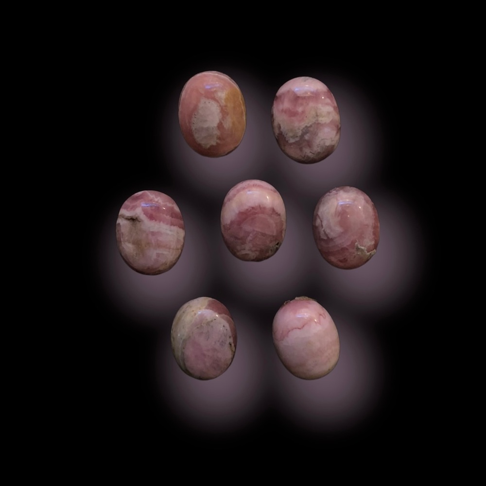 Rhodochrosite Cabochons (7) 6mm